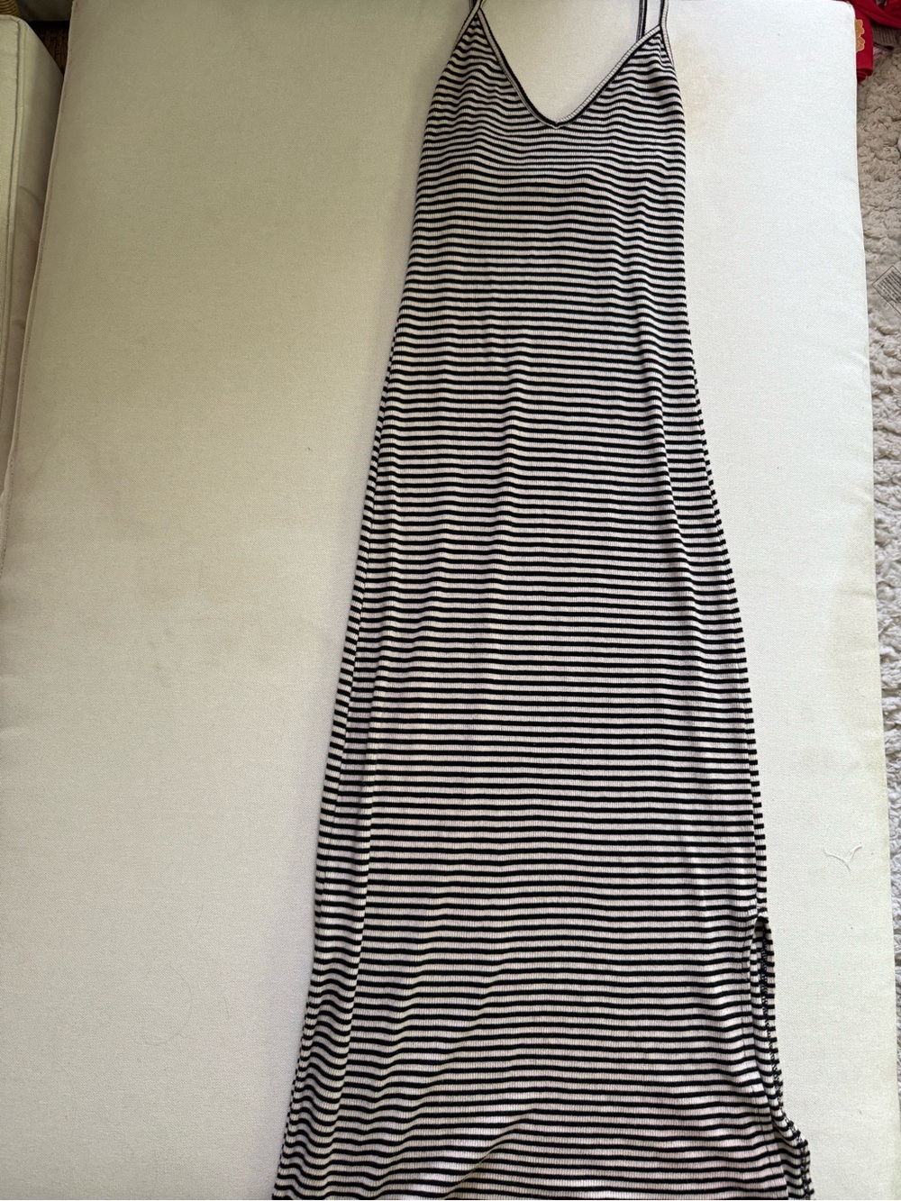 Brandy Melville Black and White Striped Dress